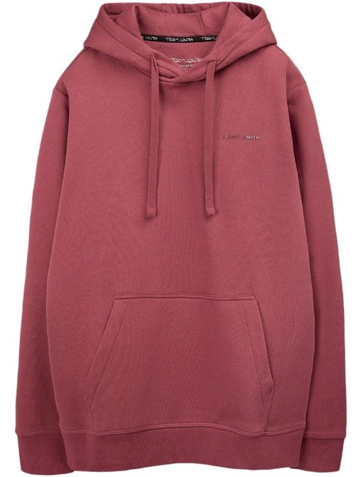 Sweat com capuz bordeaux para homem teddy smith nark - Kiabi