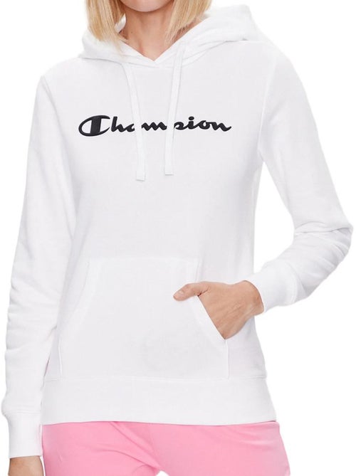 Sweat com capuz branco champion para mulher - Kiabi Sweat com capuz branco champion para mulher - Kiabi