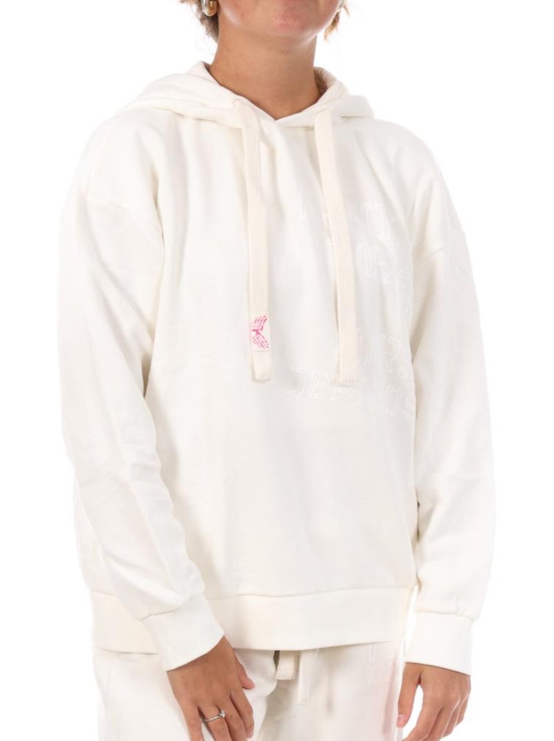 Sweat com Capuz Branco Kaporal Vock para Mulher Branco - Kiabi