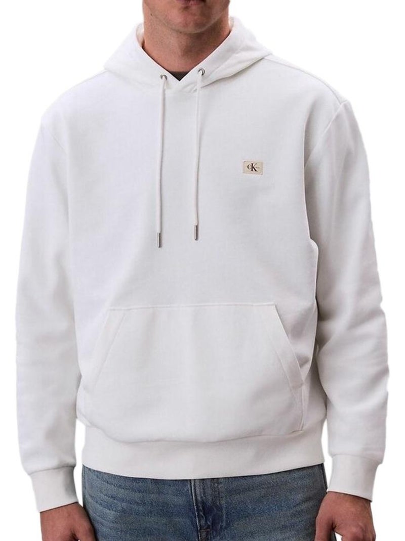 Sweat com Capuz Branco para Homem Calvin Klein Jeans 350 Branco - Kiabi