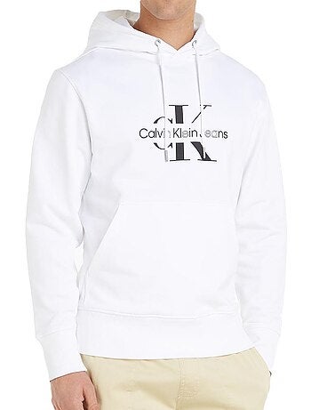 Sweat com Capuz Branco para Homem Calvin Klein Jeans Disrupted J30J325429