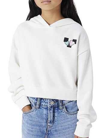 Sweat com Capuz Branco para Menina Name it Tara