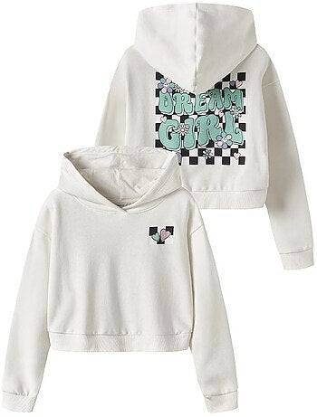 Sweat com Capuz Branco para Menina Name it Tara