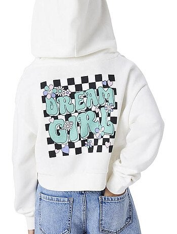 Sweat com Capuz Branco para Menina Name it Tara