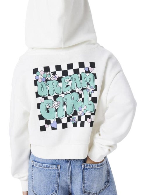 Sweat com capuz branco para menina name it tara - Kiabi