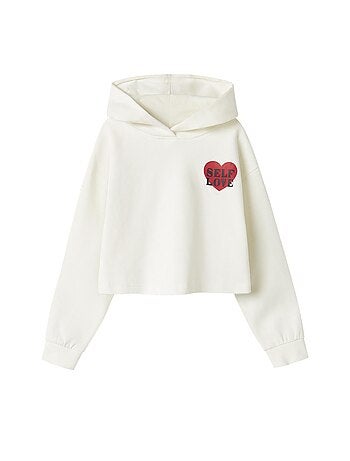 Sweat com Capuz Branco para Menina Name It Terren