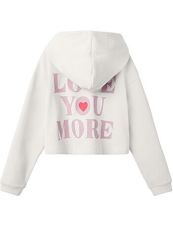 Sweat com Capuz Branco para Menina Name It Terren