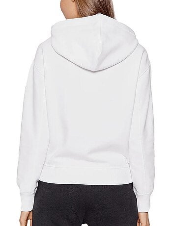 Sweat com Capuz Branco para Mulher Calvin Klein Jeans Bordado