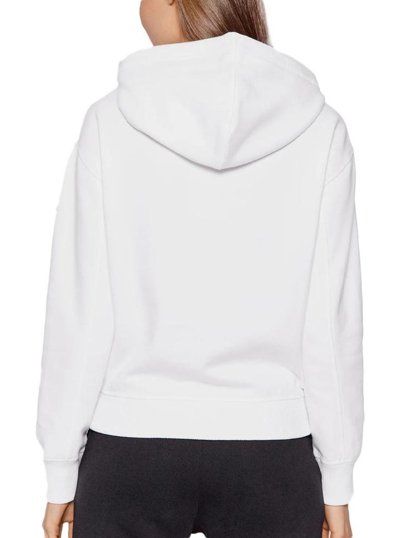 Sweat com Capuz Branco para Mulher Calvin Klein Jeans Bordado Branco - Kiabi