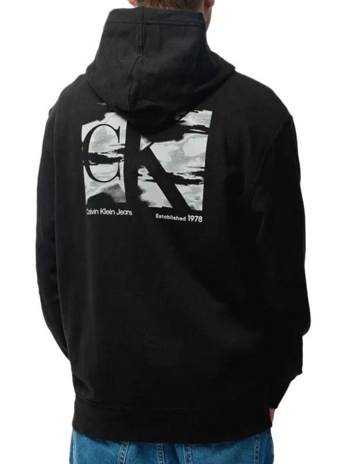 Sweat com capuz calvin klein jeans big box logo para homem em preto - Kiabi Sweat com capuz calvin klein jeans big box logo para homem em preto - Kiabi