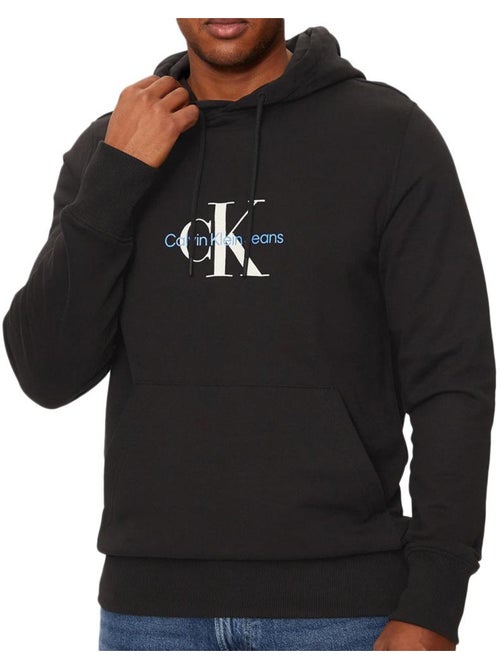 Sweat com capuz calvin klein jeans monologo desgastado preto para homem - Kiabi Sweat com capuz calvin klein jeans monologo desgastado preto para homem - Kiabi