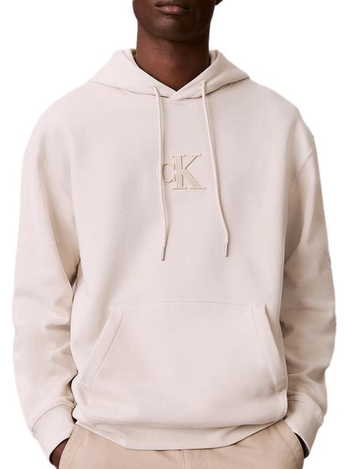 Sweat com capuz calvin klein jeans para homem cru 350 - Kiabi Sweat com capuz calvin klein jeans para homem cru 350 - Kiabi