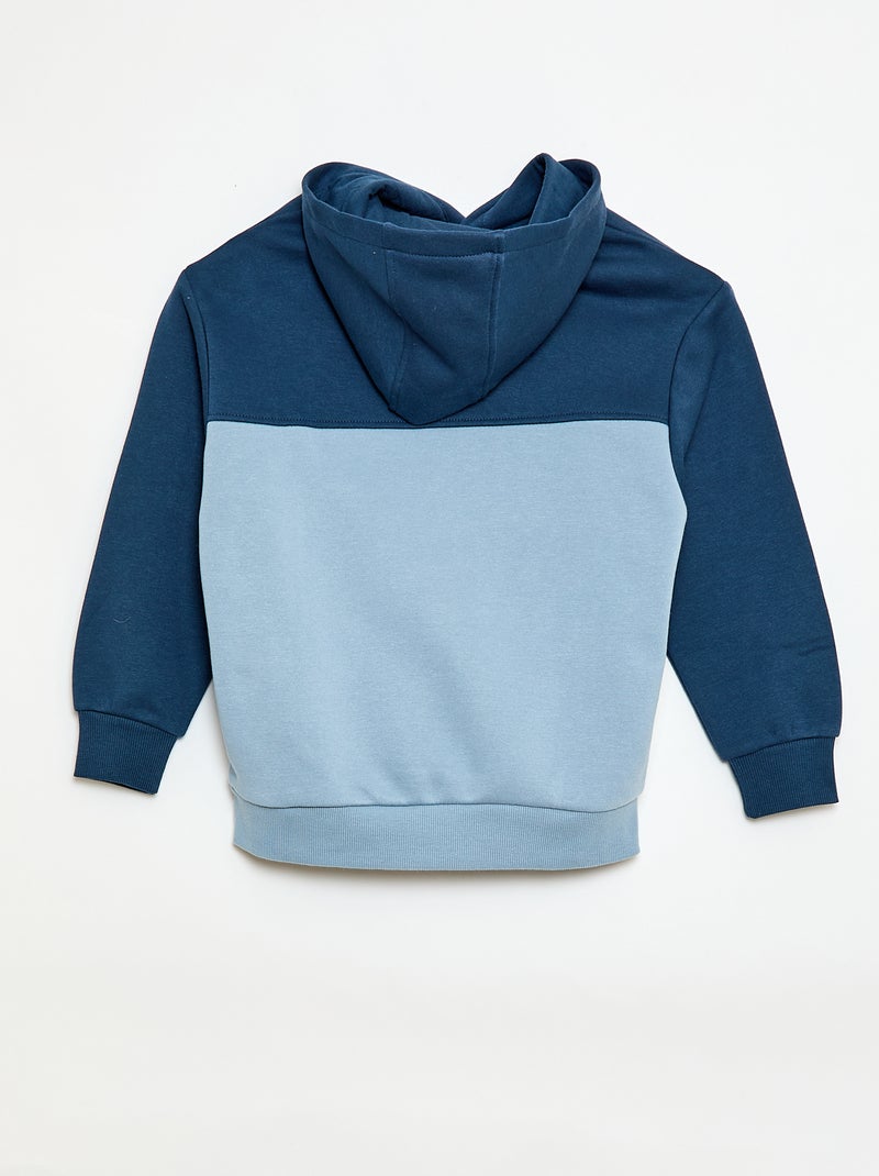 Sweat com capuz canguru Azul - Kiabi