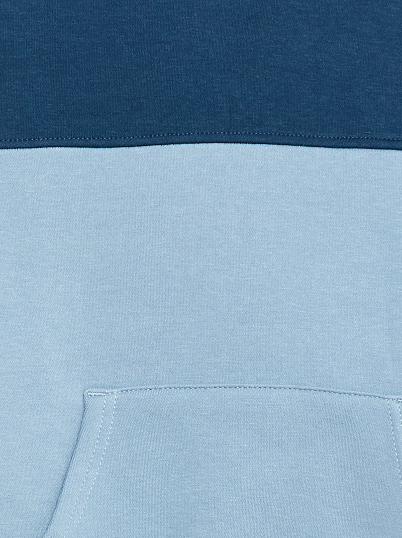 Sweat com capuz canguru Azul - Kiabi