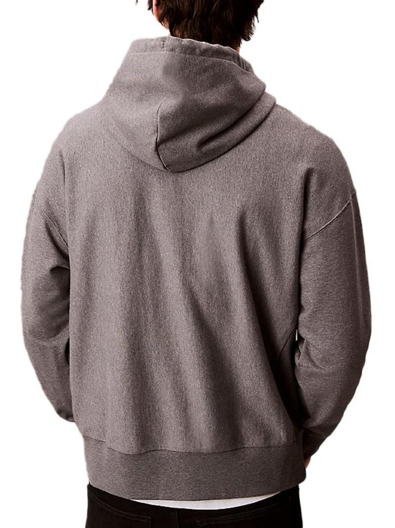 Sweat com Capuz Cinzento para Homem Calvin Klein Jeans Premium Terry Cinza-prateado - Kiabi