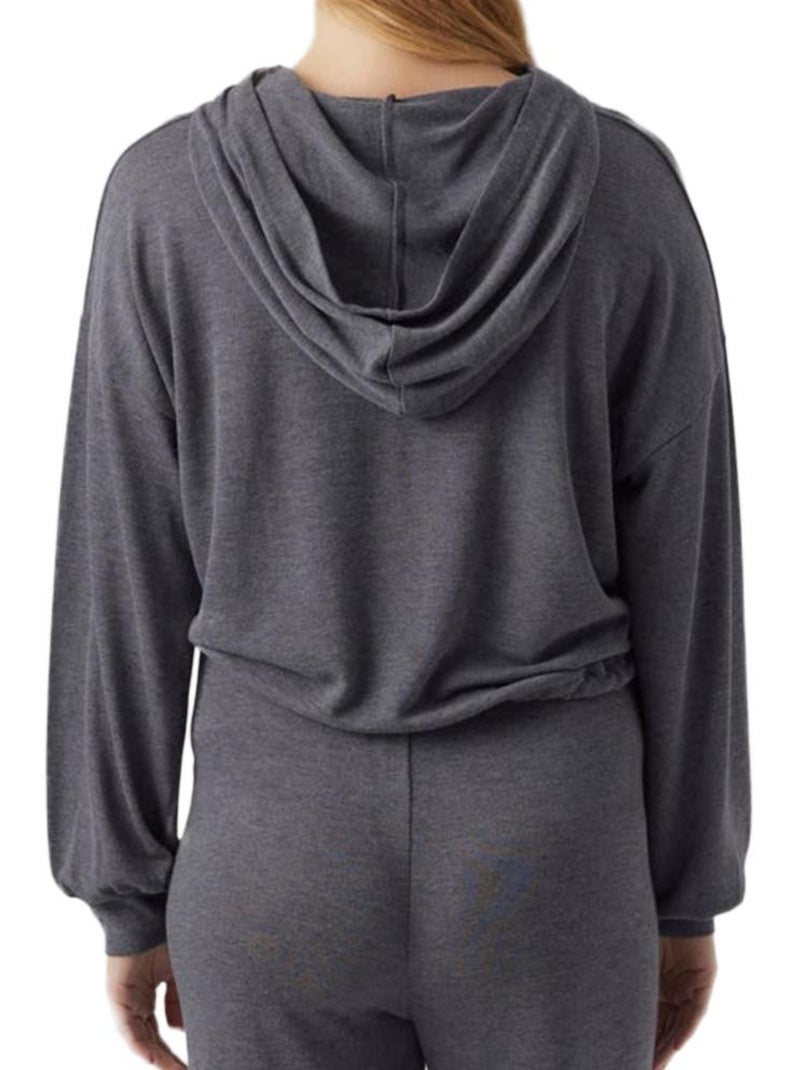 Sweat com Capuz Cinzento para Mulher Mamalicious Cassie Azul-marinho - Kiabi