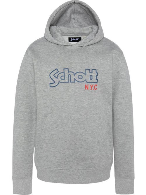 Sweat com Capuz Cinzento para Rapaz Schott Sidney - Kiabi Sweat com Capuz Cinzento para Rapaz Schott Sidney - Kiabi