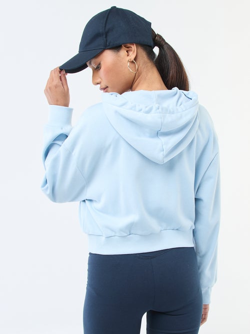 Sweat com capuz cropped - Kiabi