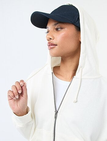 Sweat com capuz crop top