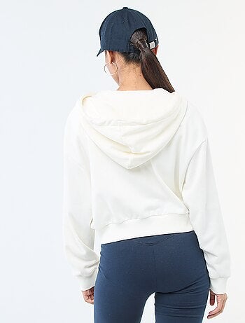 Sweat com capuz crop top