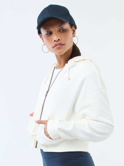 Sweat com capuz curto - Kiabi