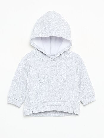 Sweat com capuz de polar com orelhas de coelho