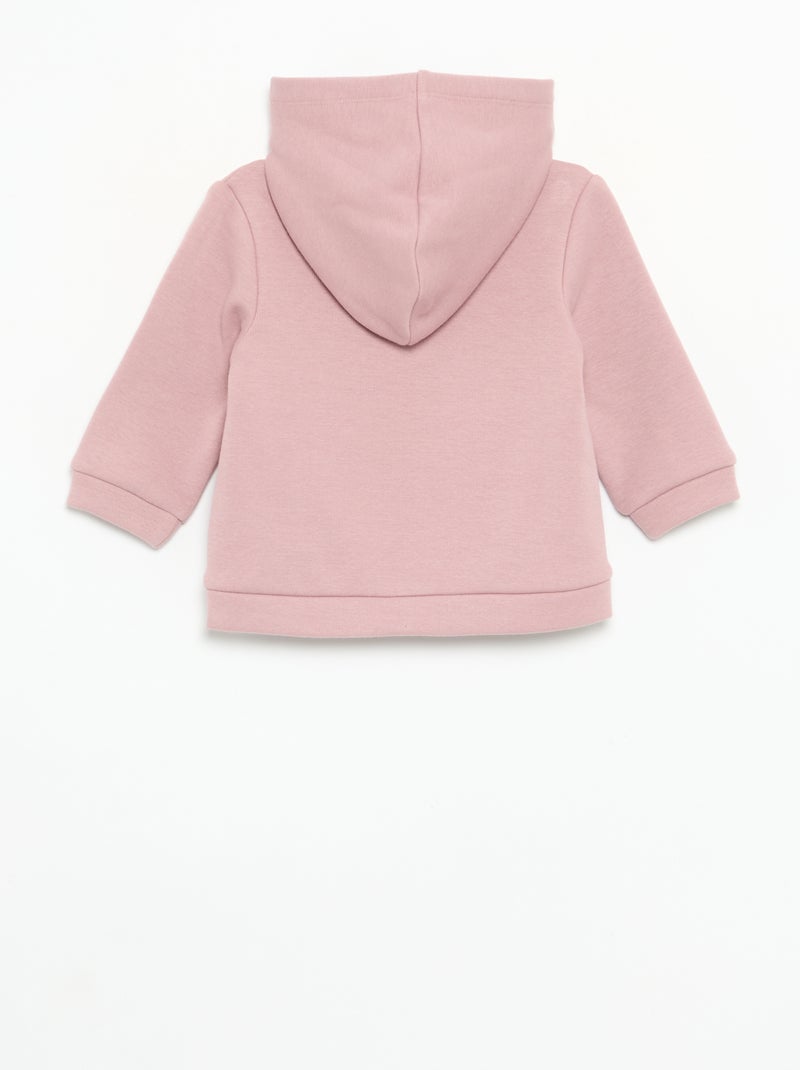 Sweat com capuz de polar com orelhas de coelho Rosa - Kiabi