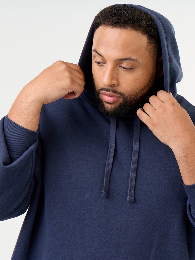 Sweat com capuz e bolso canguru Azul - Kiabi