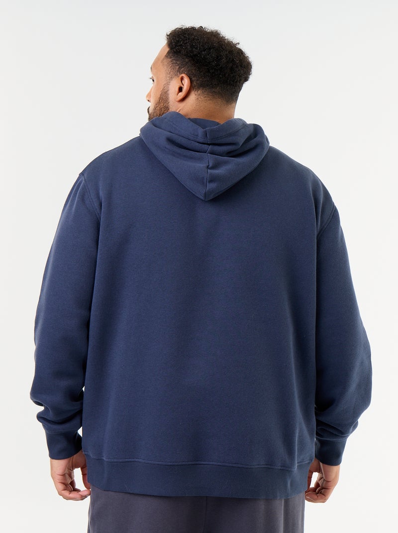 Sweat com capuz e bolso canguru Azul - Kiabi