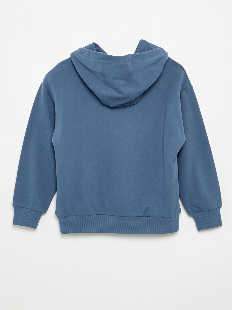 Sweat com capuz e bolso canguru Azul - Kiabi