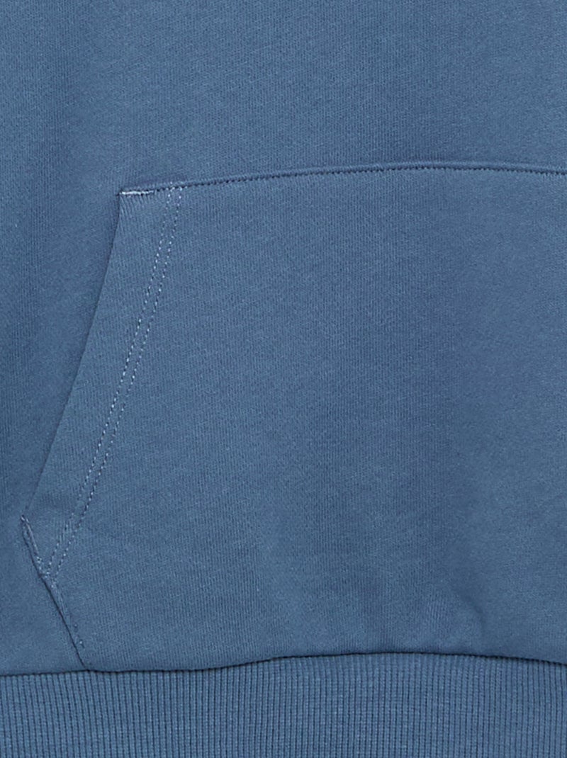 Sweat com capuz e bolso canguru Azul - Kiabi