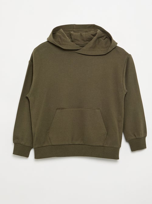 Sweat com capuz e bolso canguru - Kiabi