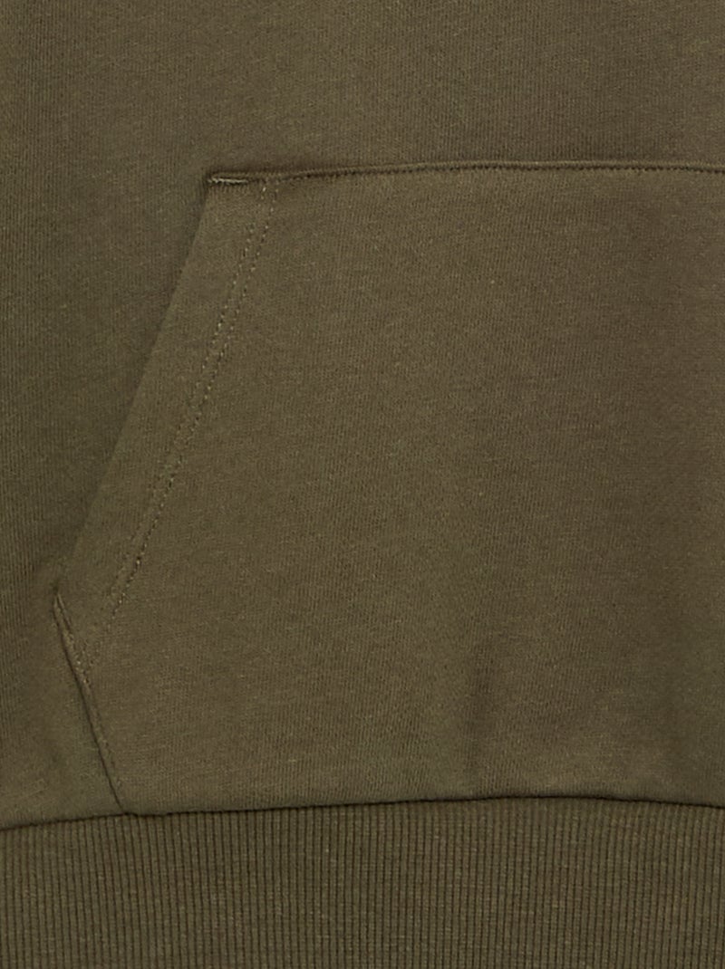 Sweat com capuz e bolso canguru Caqui - Kiabi