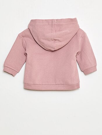 Sweat com capuz e bolso canguru com folhos
