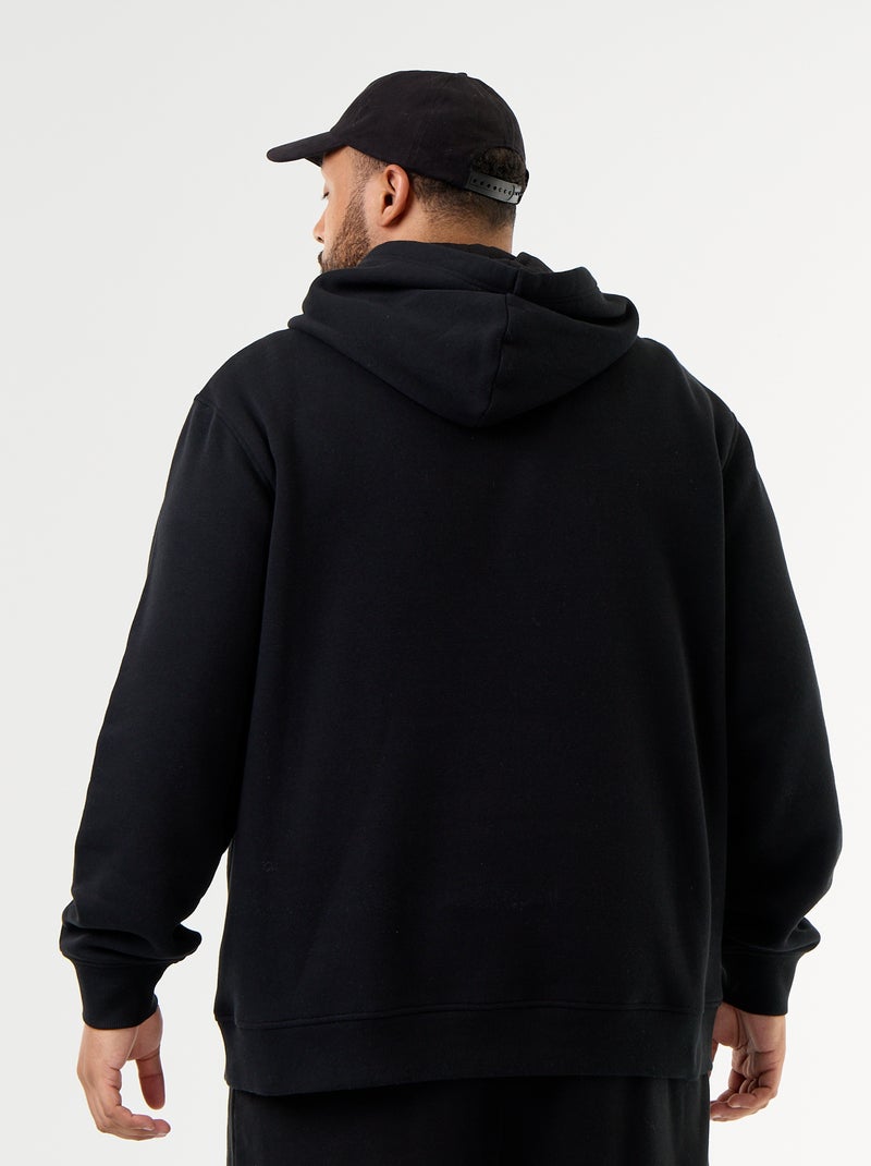 Sweat com capuz e bolso canguru Preto - Kiabi