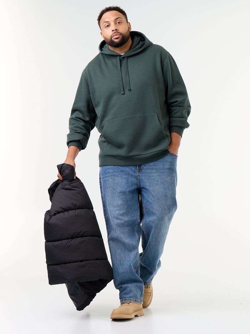 Sweat com capuz e bolso canguru Verde - Kiabi