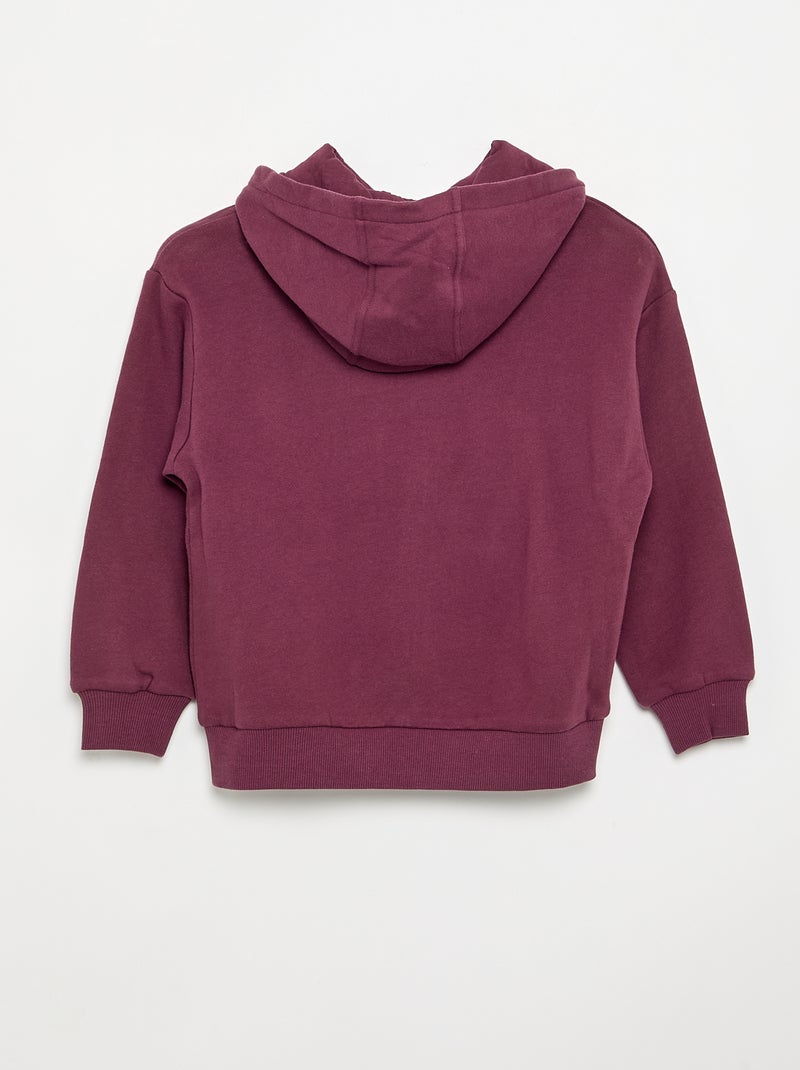 Sweat com capuz e bolso canguru Violeta - Kiabi