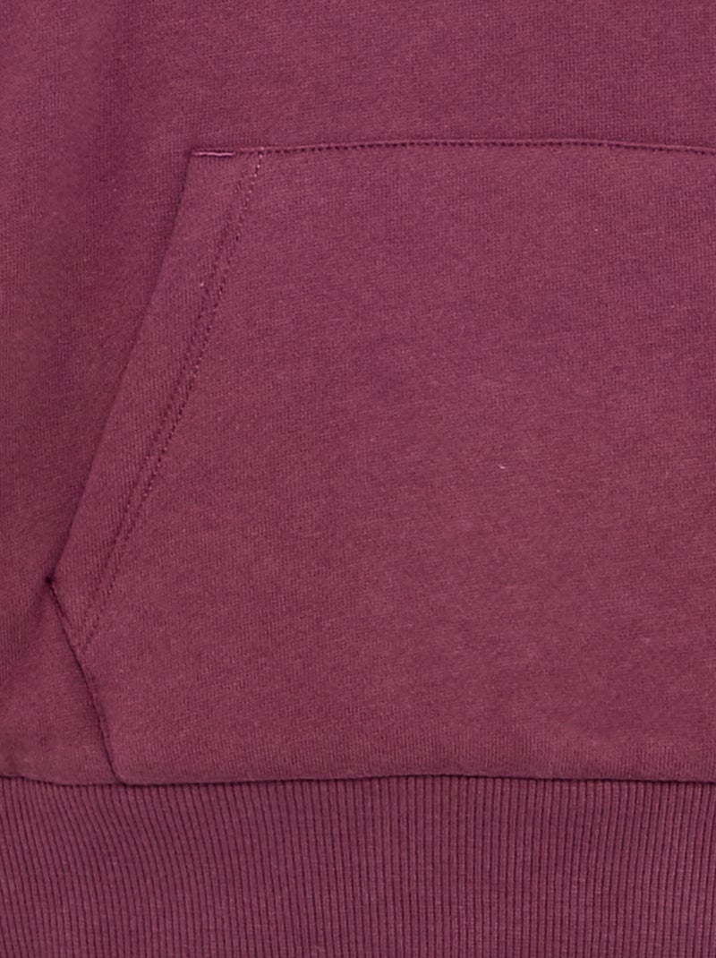 Sweat com capuz e bolso canguru Violeta - Kiabi