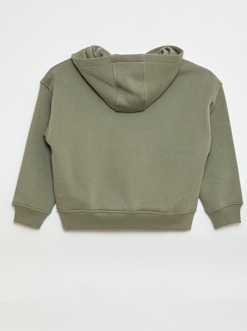 Sweat com capuz e estampado em relevo - Kiabi