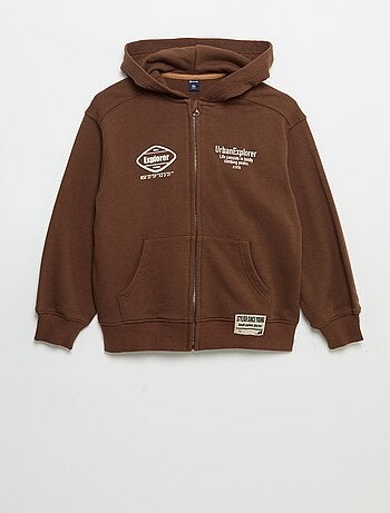 Sweat com capuz e fecho