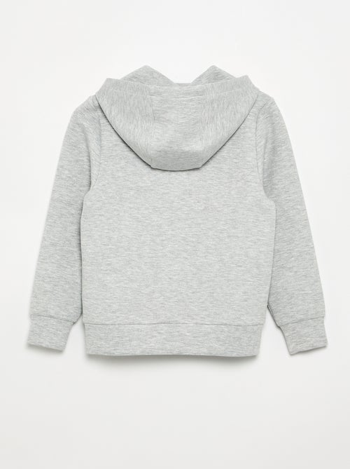 Sweat com capuz e fecho, com 2 bolsos com fecho - Kiabi