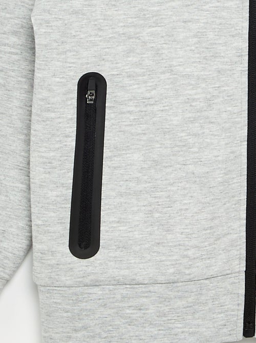 Sweat com capuz e fecho, com 2 bolsos com fecho - Kiabi