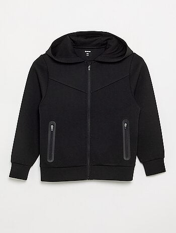 Sweat com capuz e fecho, com 2 bolsos com fecho
