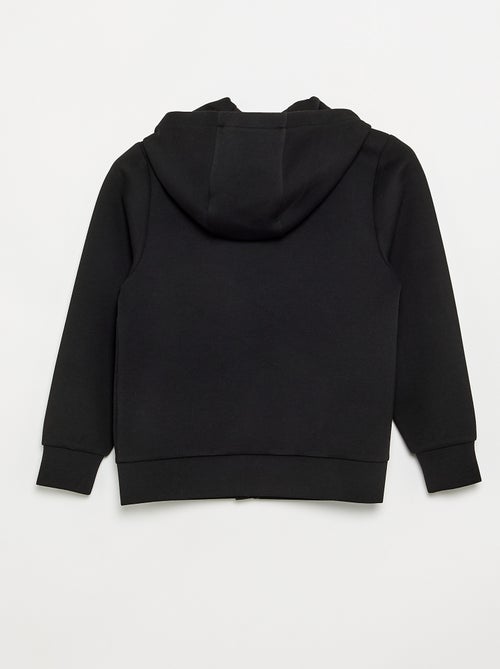Sweat com capuz e fecho, com 2 bolsos com fecho - Kiabi Sweat com capuz e fecho, com 2 bolsos com fecho - Kiabi