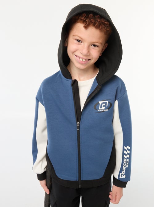 Sweat com capuz e fecho de correr - Kiabi