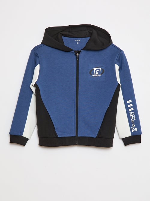 Sweat com capuz e fecho de correr - Kiabi