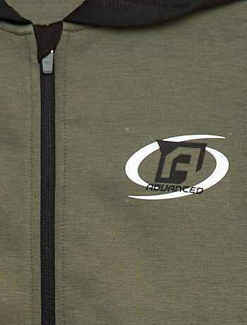 Sweat com capuz e fecho éclair