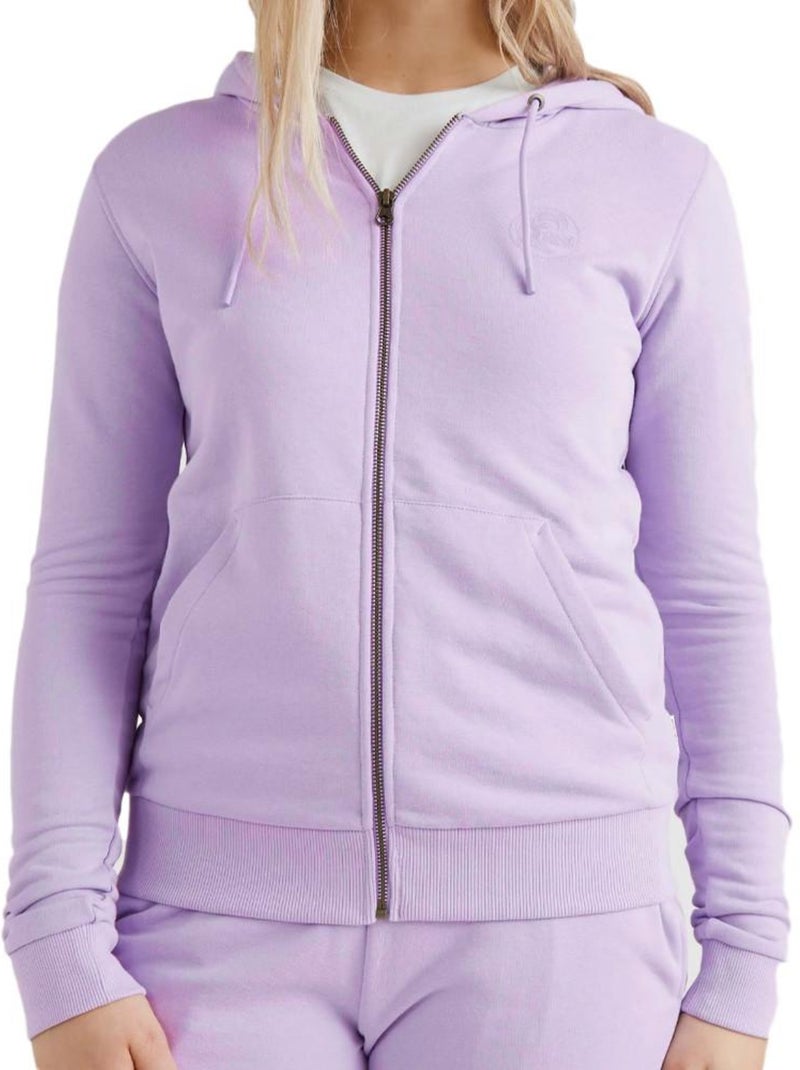 Sweat com Capuz e Fecho Mulher O'Neill Circle Surfer Roxo Roxo - Kiabi