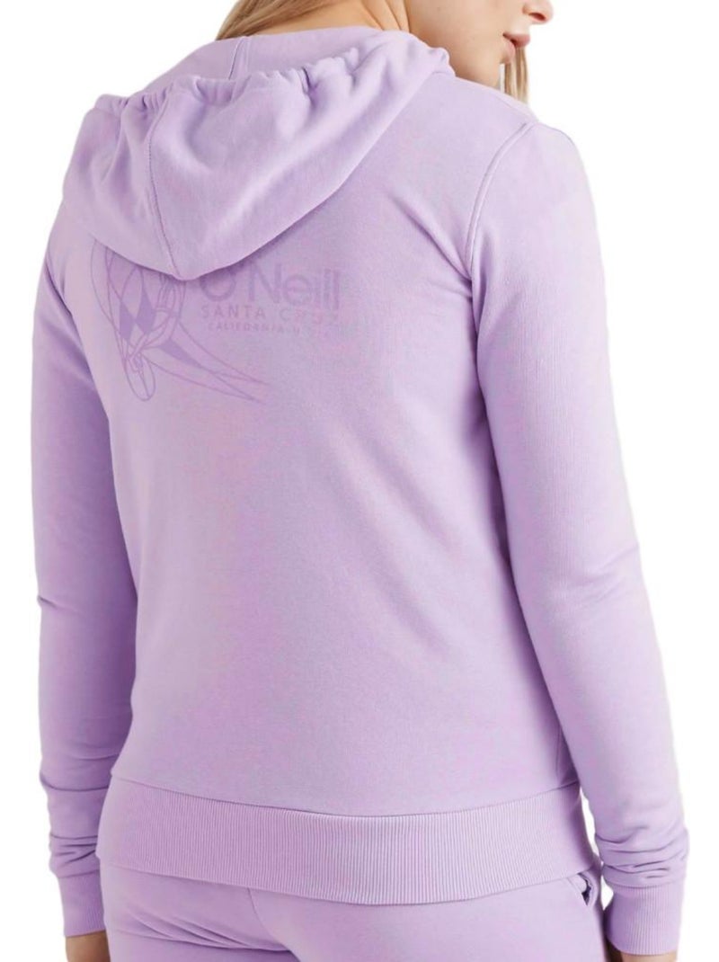 Sweat com Capuz e Fecho Mulher O'Neill Circle Surfer Roxo Roxo - Kiabi