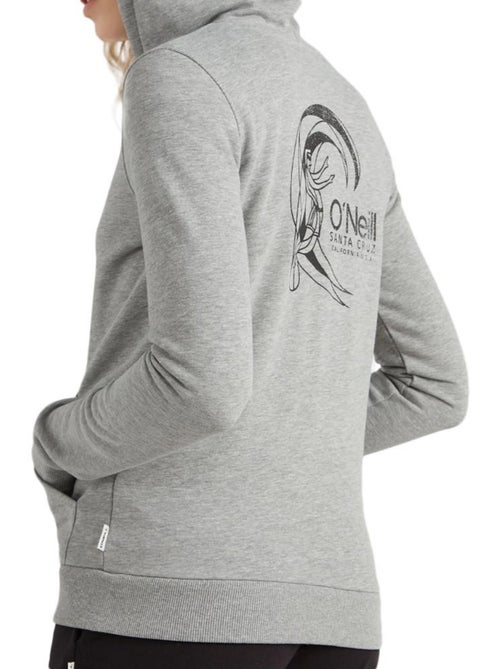 Sweat com Capuz e Fecho para Mulher O'Neill Circle Surfer Cinzento Claro - Kiabi
